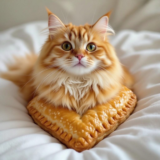 A cat with a pop tart body
