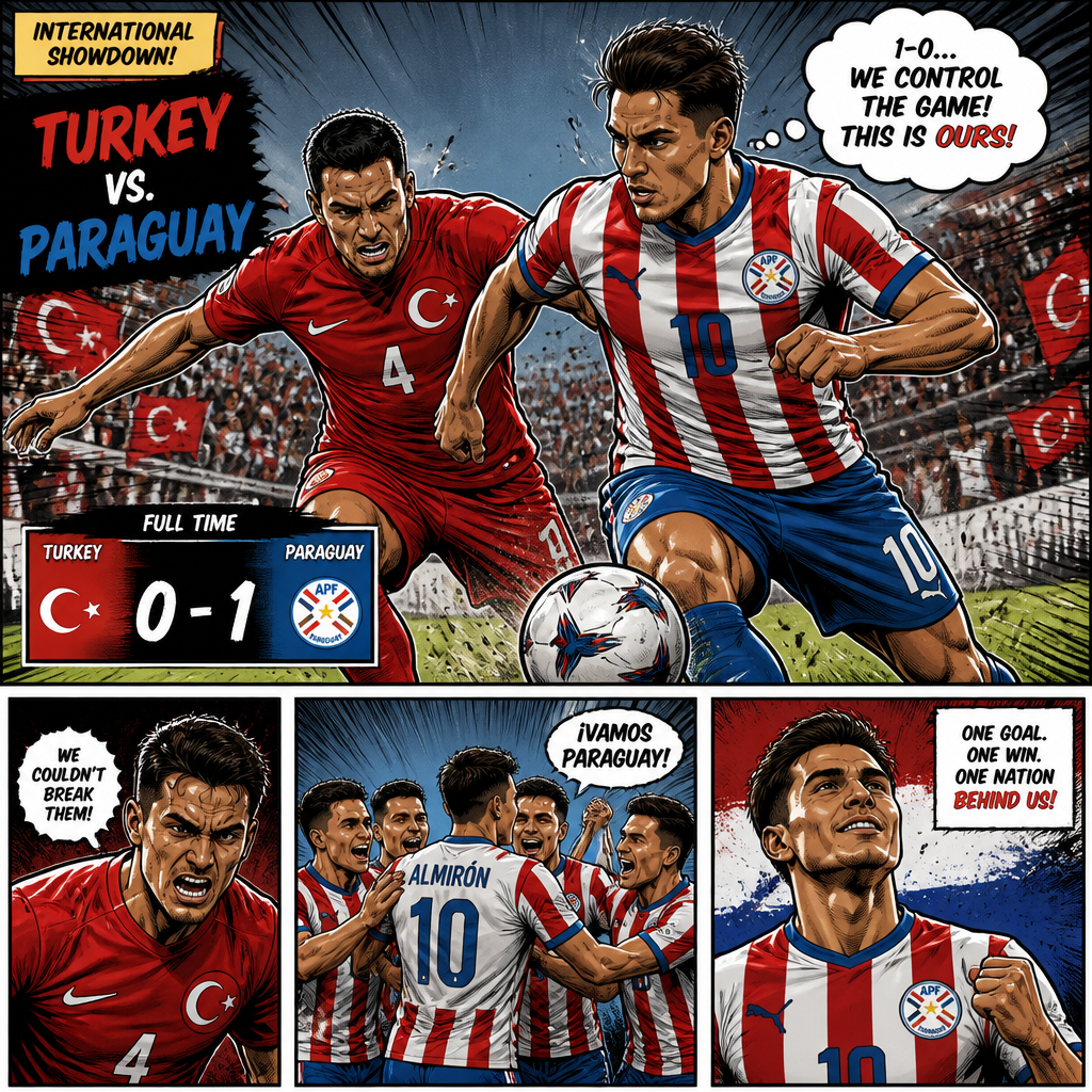 Turkey yay versus Paraguay group D 1-0 Paraguay winning