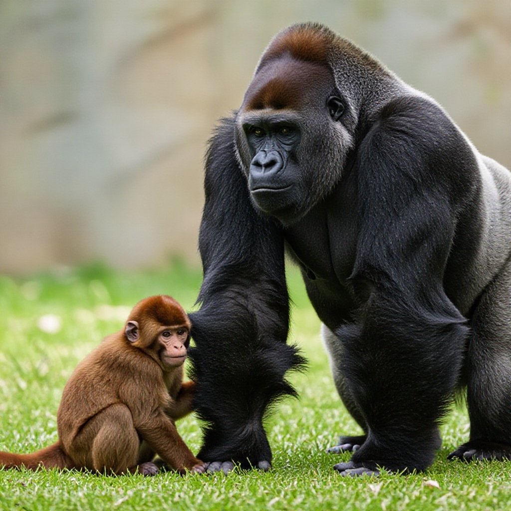 Monkey plus a Gorrila