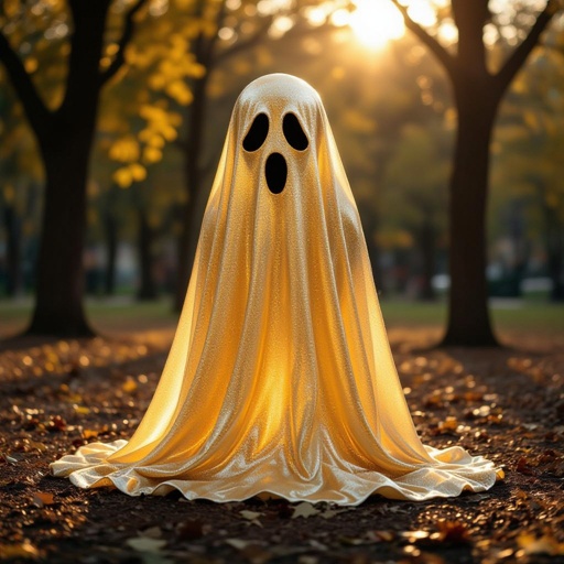 Golden ghost in playground