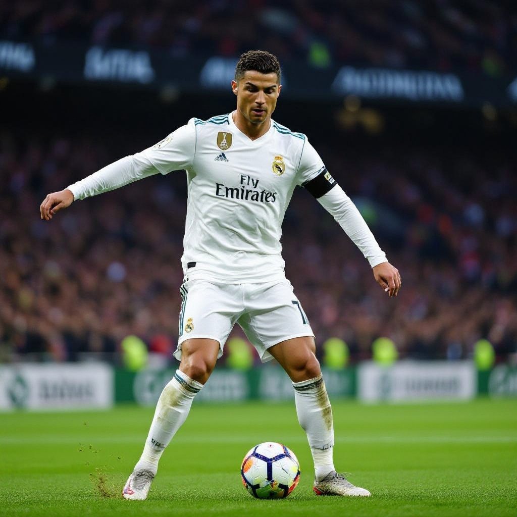 Cristiano Ronaldo che gioca a pallone