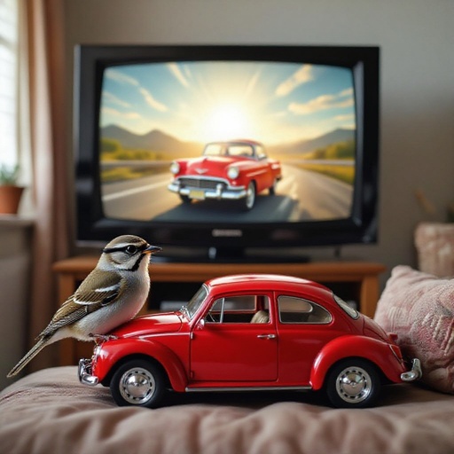 Bird glasses car pillow tv