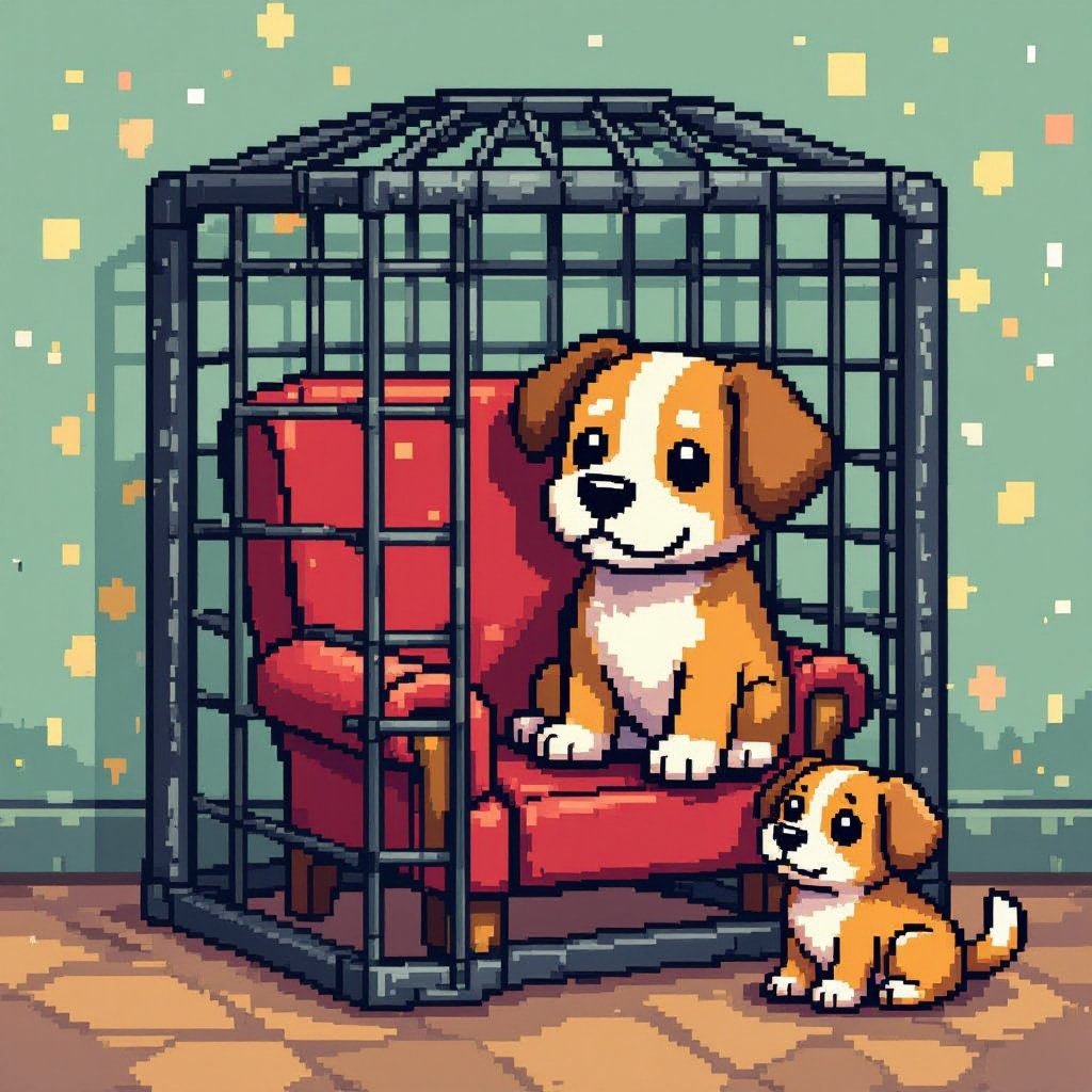 Chair like a dog in a cage and I have a dog and a pet and I am so sad because 
