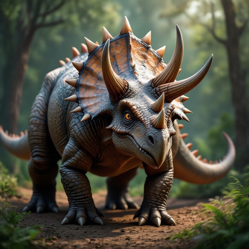 Un tricerapoto con il corpo di drago