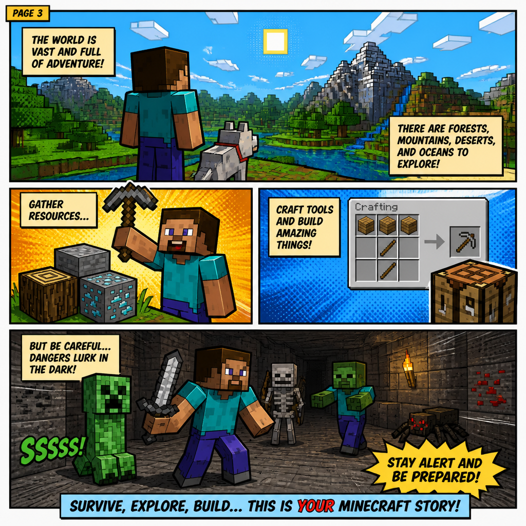 Minecraft book page 3 make it like the last picture they did