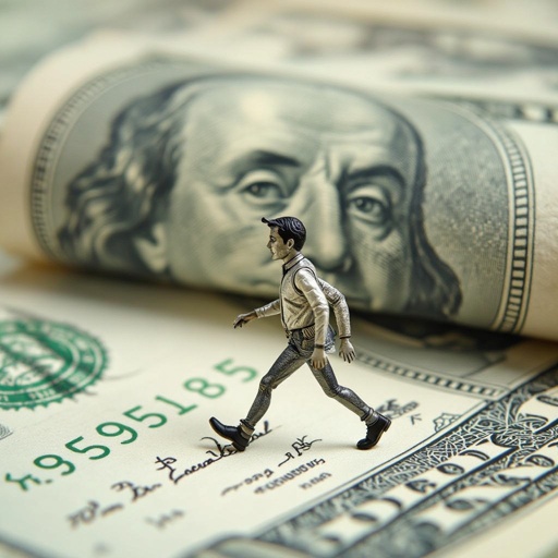 A dollar bill that walks