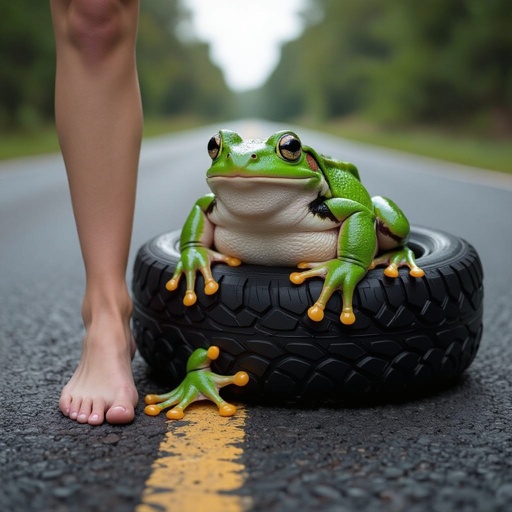 Frog tire body 2 human leg movie