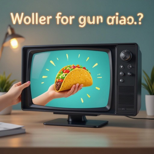Uma tv com um taco na mão