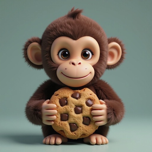 Monkey with cookie body
