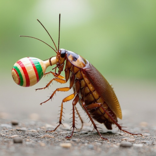 Cockroach with a maraca