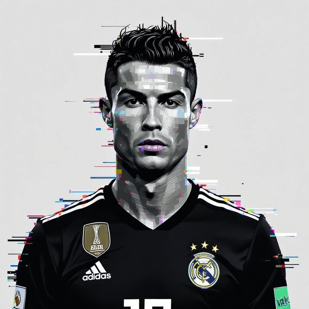 Make Ronaldo with black and white picture