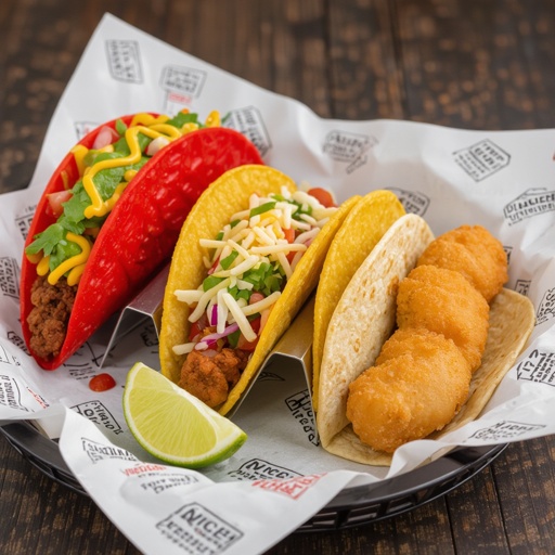 A taco and taco and taco and bice