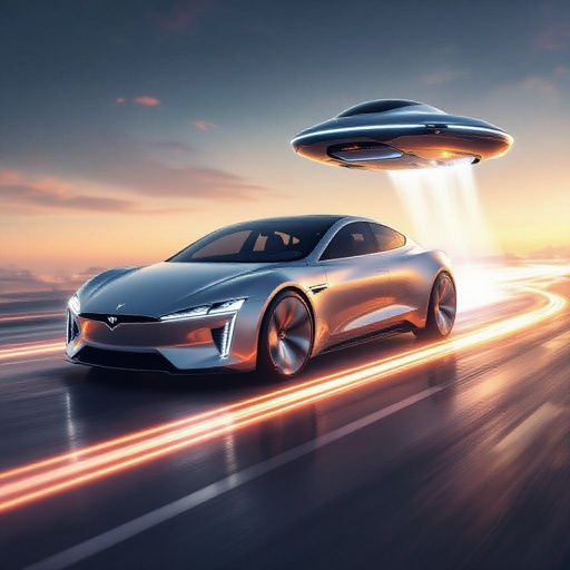 A car that can teleport and fly