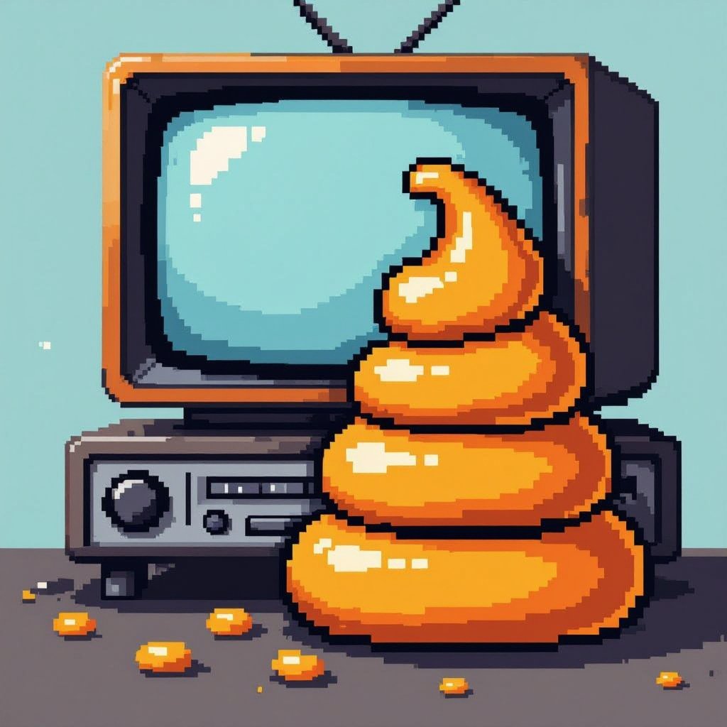 Orange poop TV