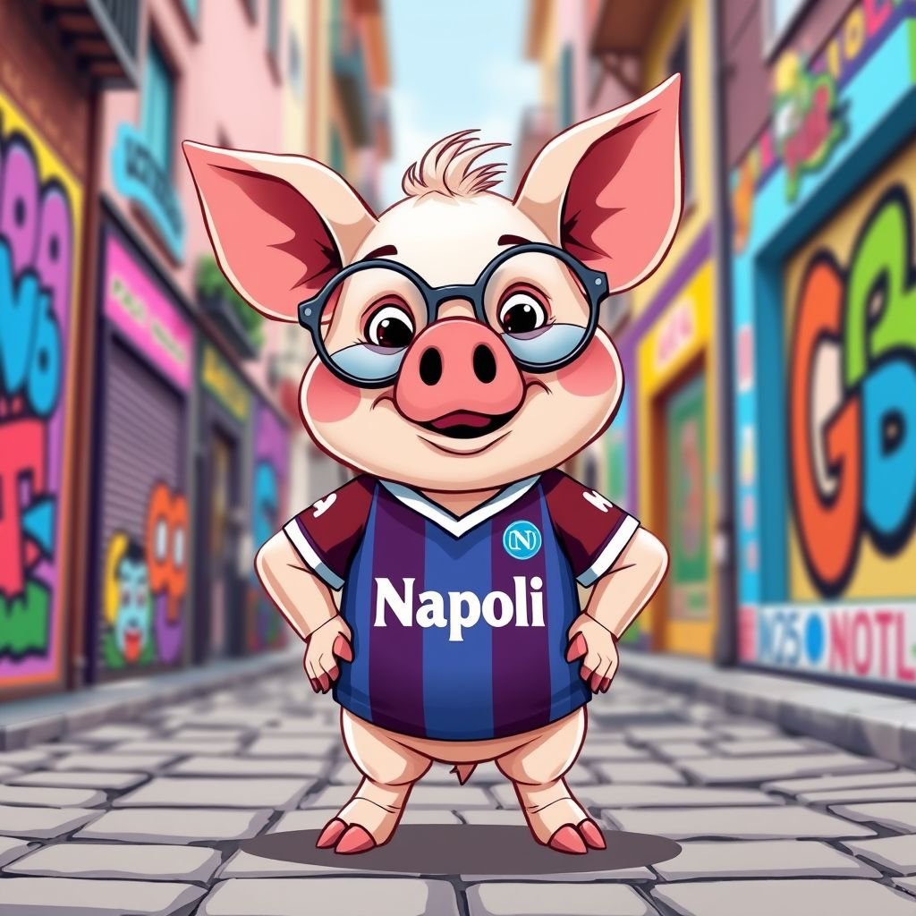 Maiale con maglia Napoli