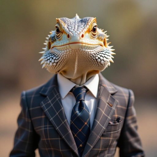 Leopard lizard whit Elegant jacket 