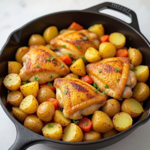 A chicken mixed with a potato