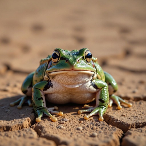 Frog cry in the desert