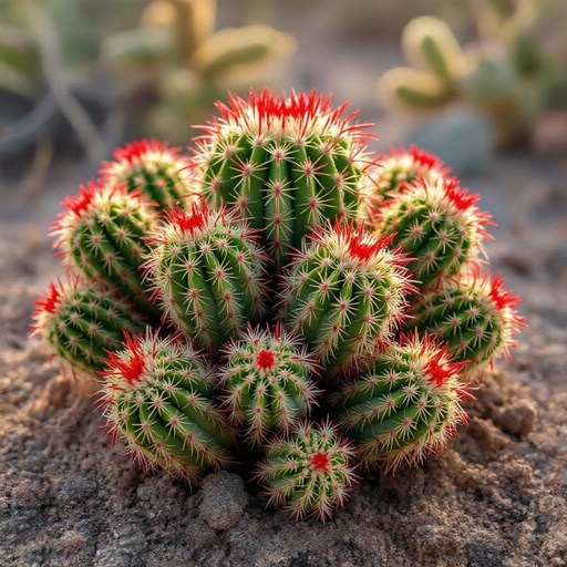 Lion cactus body in desert
