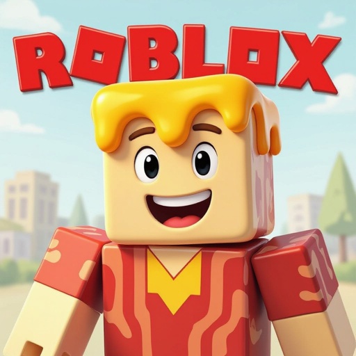 A bacon from Roblox that has melted cheese on his head
