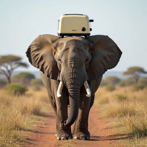 Un elefante tostapane