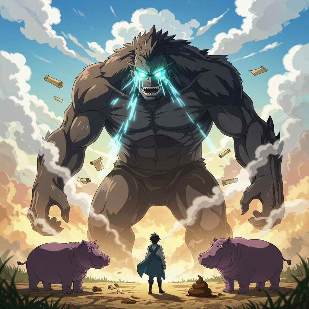 Admin transform into colossal titan scroll poop earth hippo
