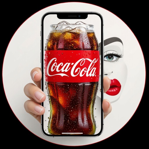 Phone coca cola face