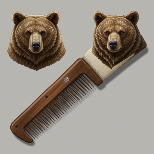 A comb mixed with a bear