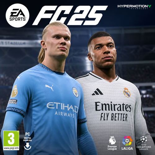 FC27 cover with Haaland and Mbappe
