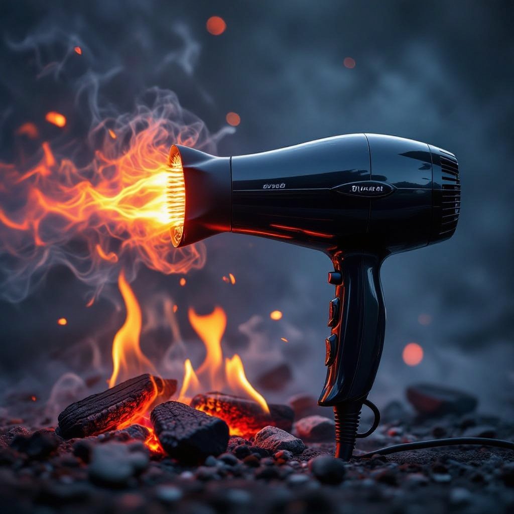 Fire hair dryer