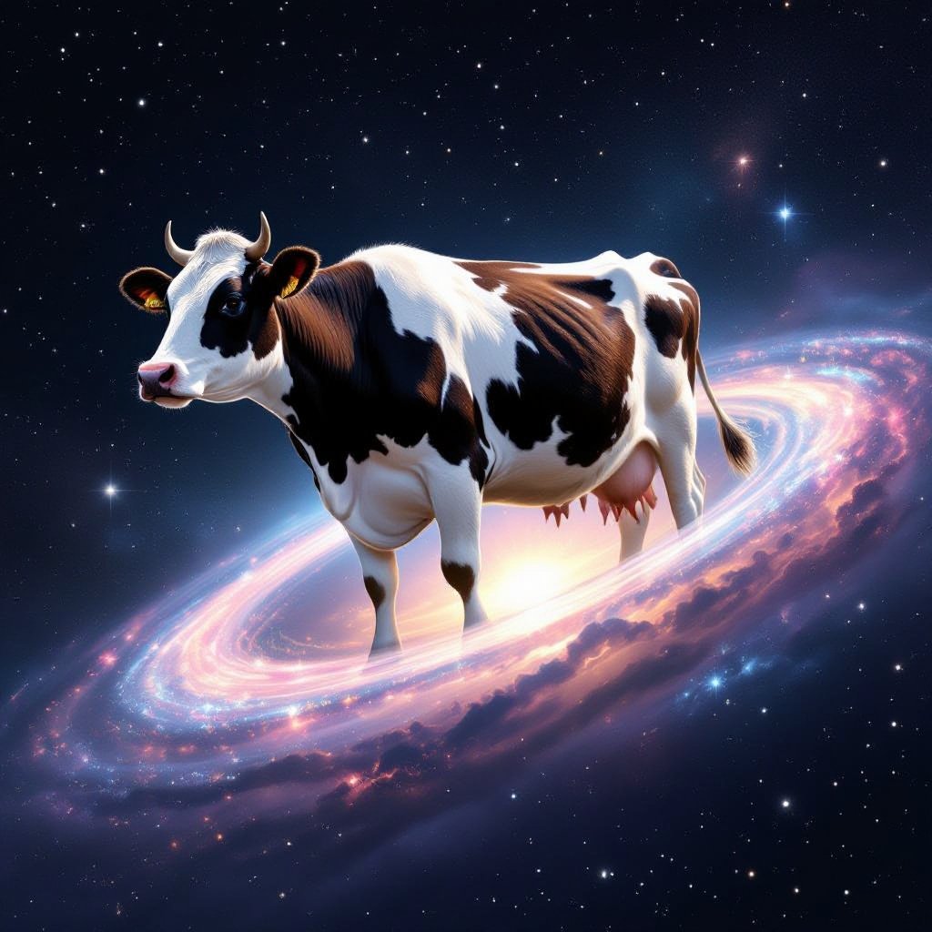 Cow saturn body in space