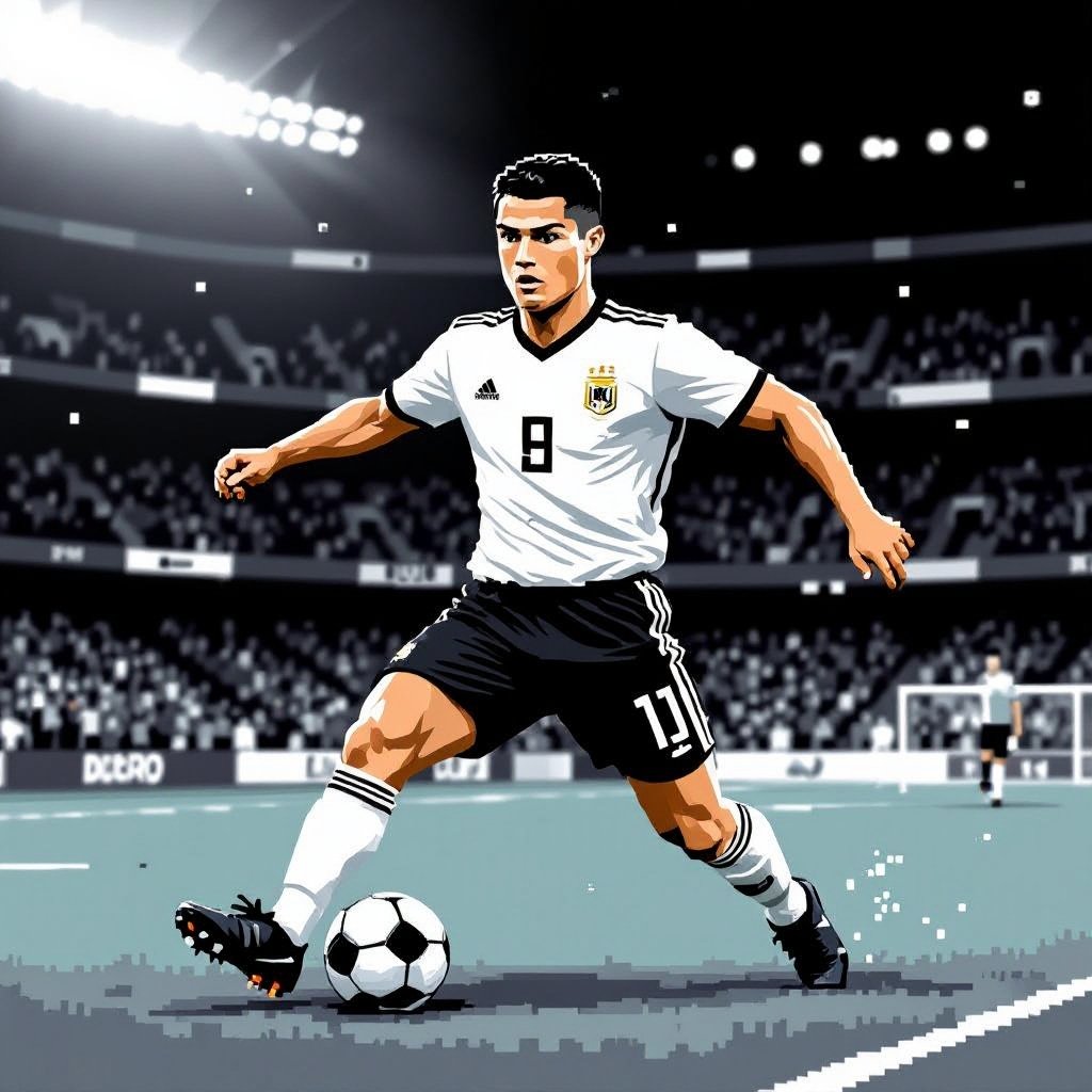 Make Ronaldo with black and white picture