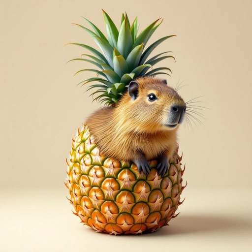 A capybara in a pineapple