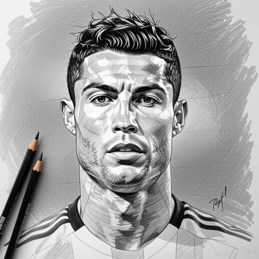 Make Ronaldo with black and white picture