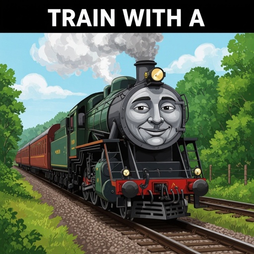 Train witharig man face