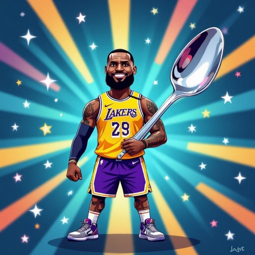 Noo like it’s a spoon that’s like a human with a face but still a spoon but with LeBron jersey not LeBron