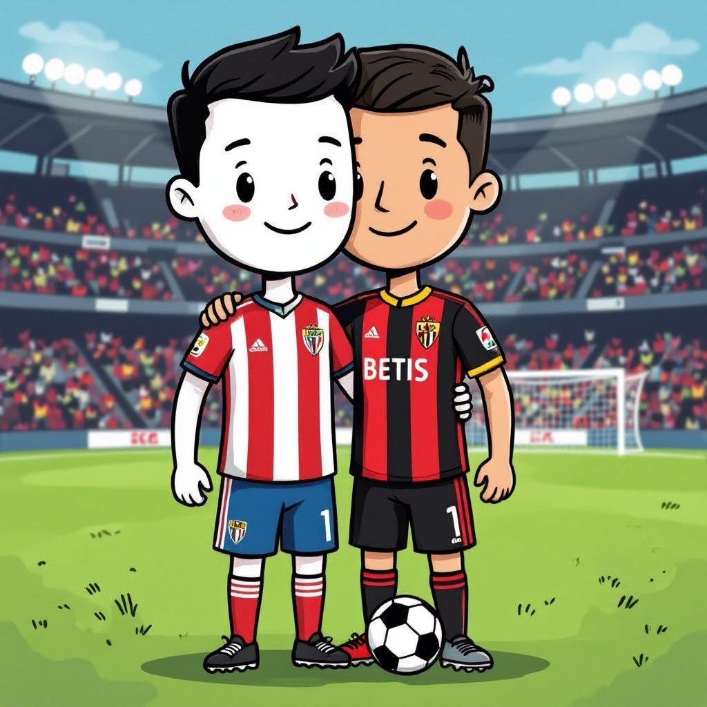 Un hombre palo con mitad de camiseta del Sevilla y la otra mitad del Betis 