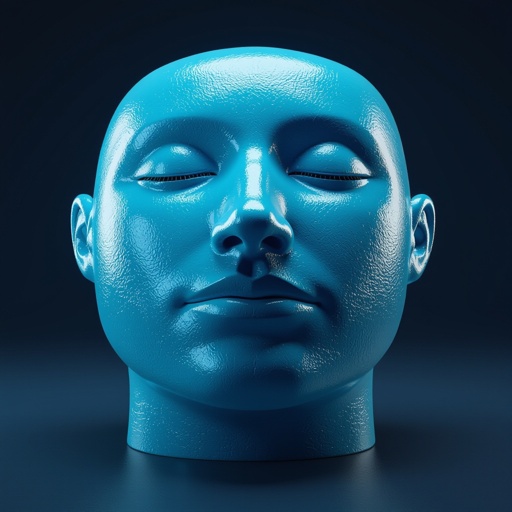 A cyan chair man face up that 