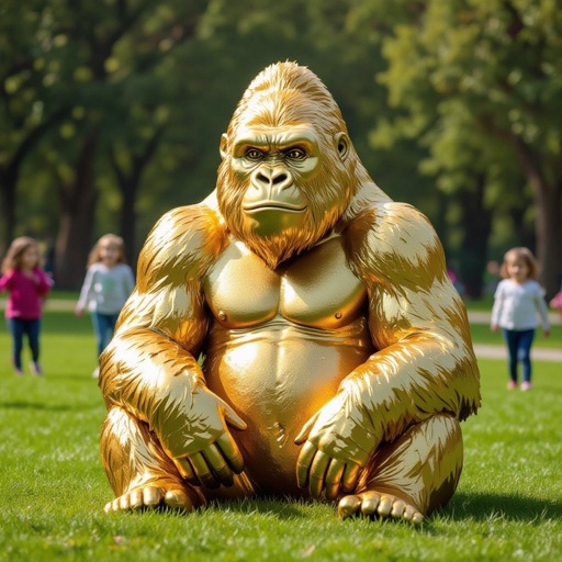 Gold gorilla park