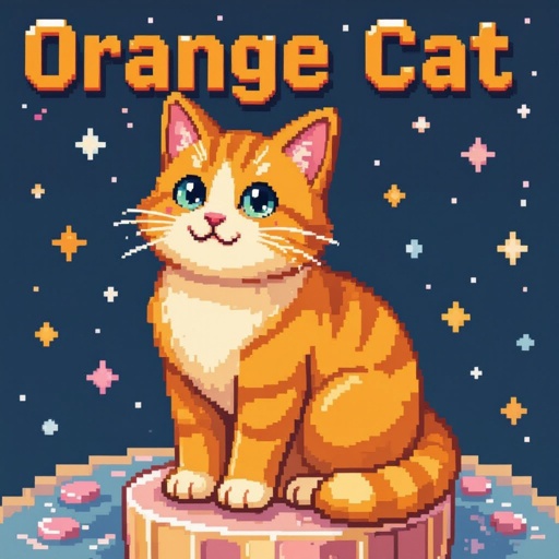 Orange Cat in the popsicle
