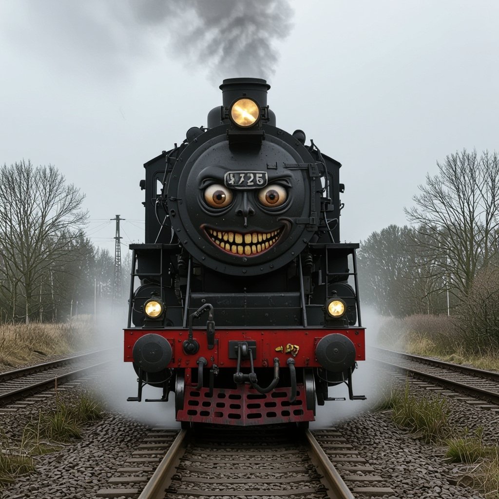 Train with Creepy eyes and a mouth