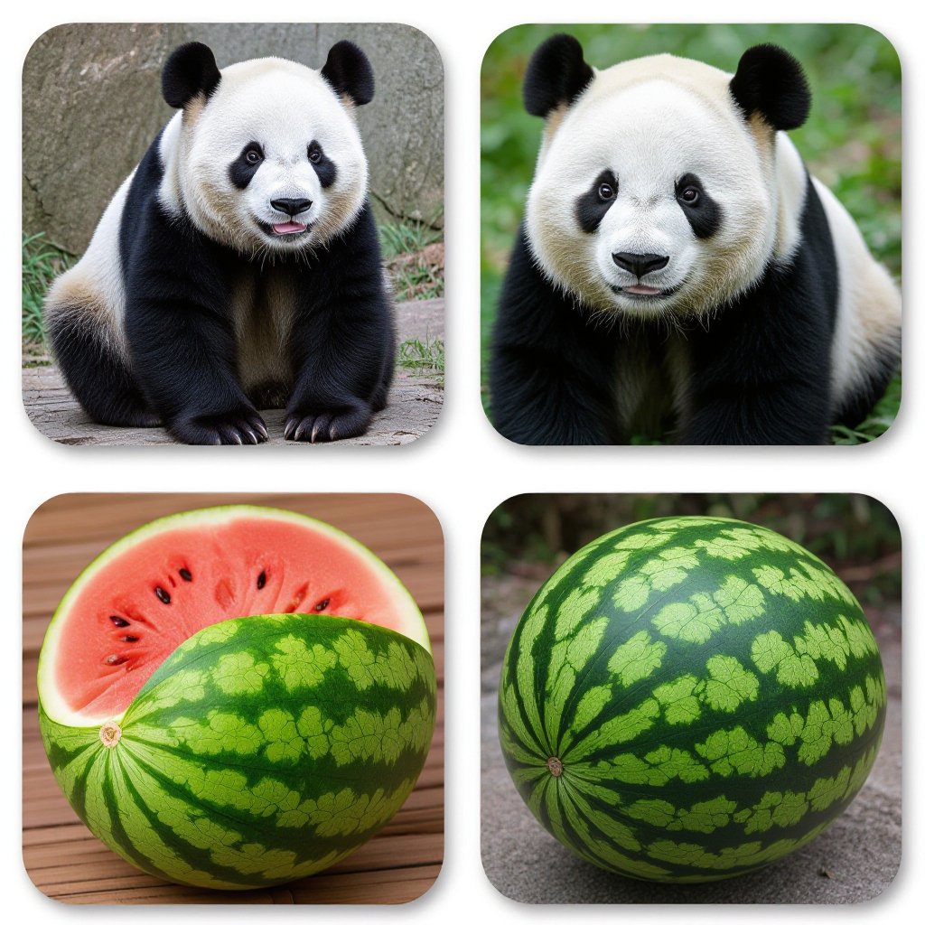 A panda as a watermelon 