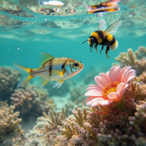 A fish and a bee