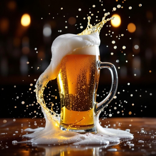 Dancing beer glass