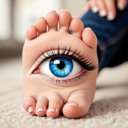 Un pie con ojos de chino
