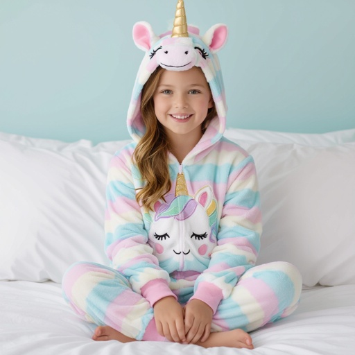 Ragazza  unicorno con pigiama
