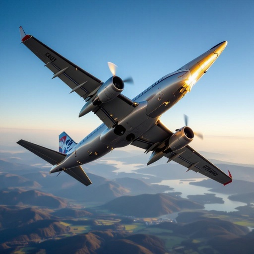 Bomber plane in sky