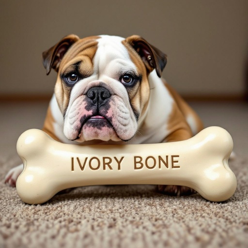 Un bulldog dentro un osso