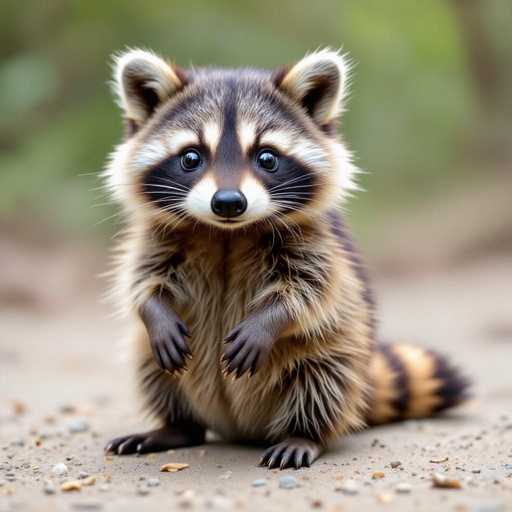 Raccoon kiwi body 2 human leg raccoon tail call pipi kiwi