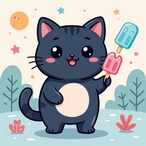 Cat popsicle